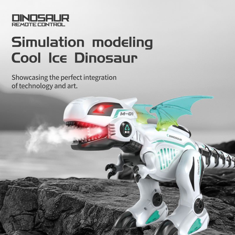 Dinosaure Télécommandé avec Effet Fumée & Lumières LED