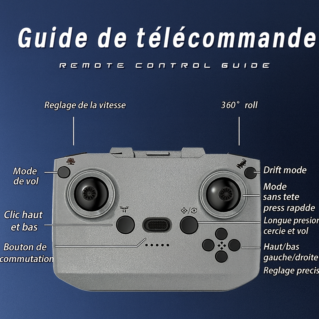 Drone voiture 3-en-1 (Vol, Roule & Glisse)