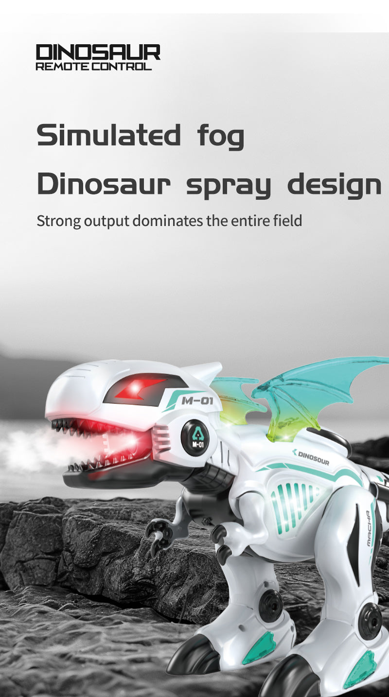 Dinosaure Télécommandé avec Effet Fumée & Lumières LED