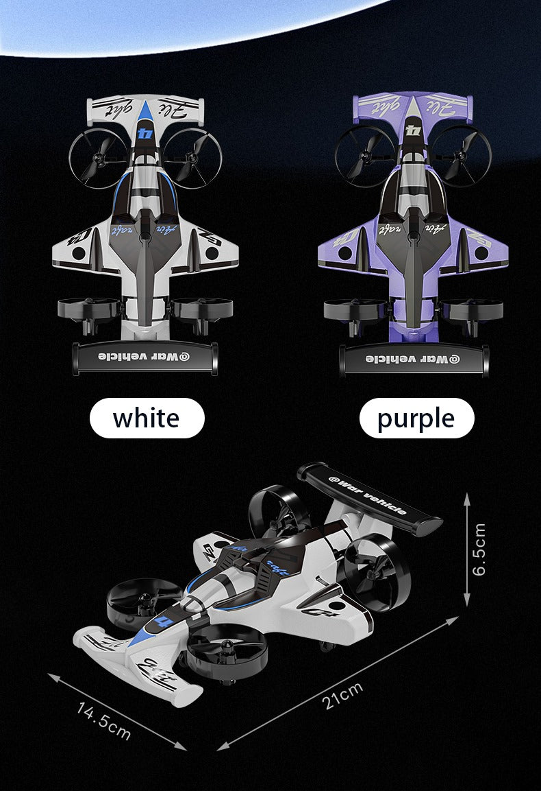 Drone voiture 3-en-1 (Vol, Roule & Glisse)