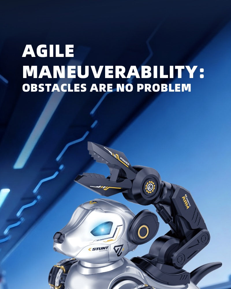 Robot Chien Cascadeur 8 Roues – Télécommande + Montre Gestuelle