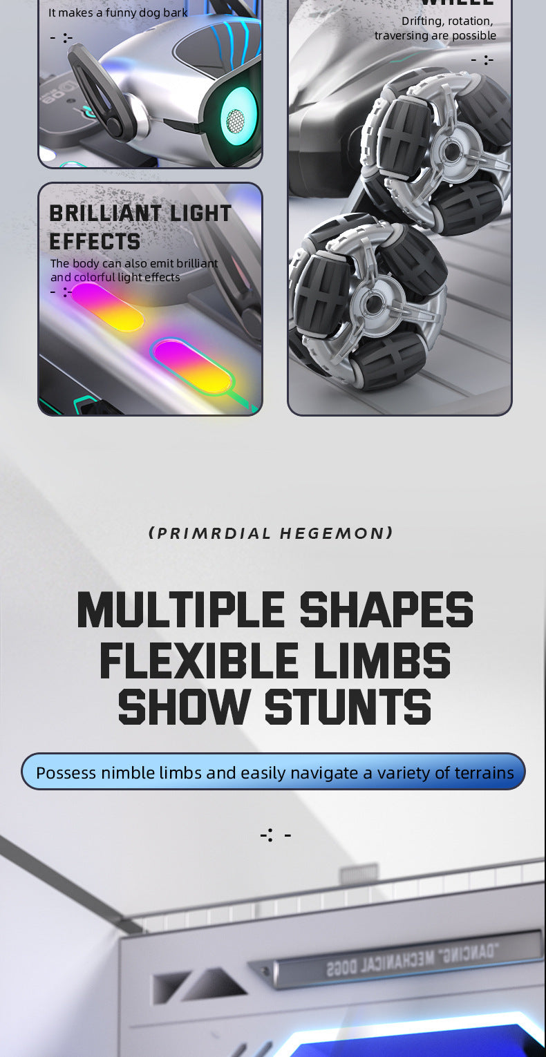 Robot Dog Stunt 8 Roues – Ultra Agile & Lumineux