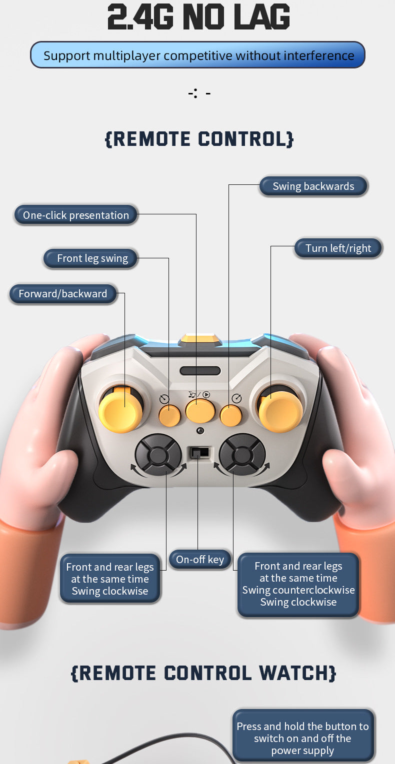 Robot Dog Stunt 8 Roues – Ultra Agile & Lumineux