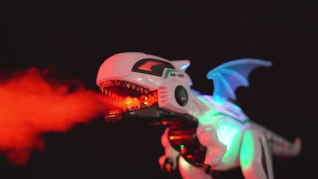 Dinosaure Télécommandé avec Effet Fumée & Lumières LED